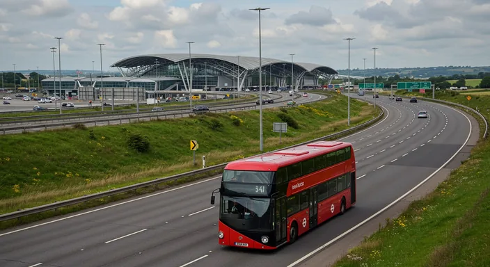 Modern Heathrow Airport terminal facilities
