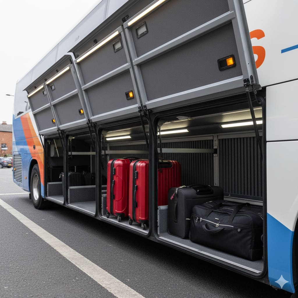 Generous luggage allowance with bag or suitcase storage and carry-on bag included