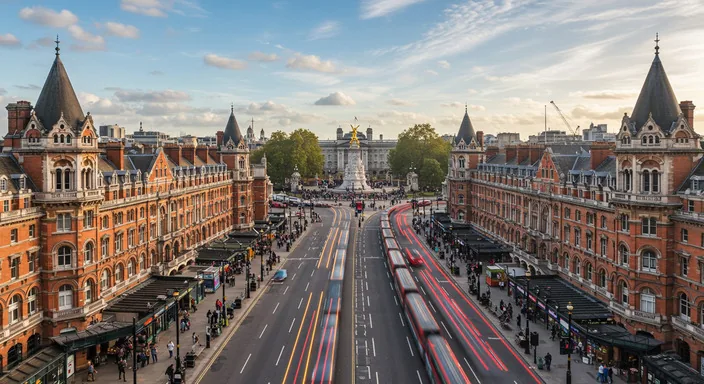 Victoria Station area with Buckingham Palace and St James's Park nearby